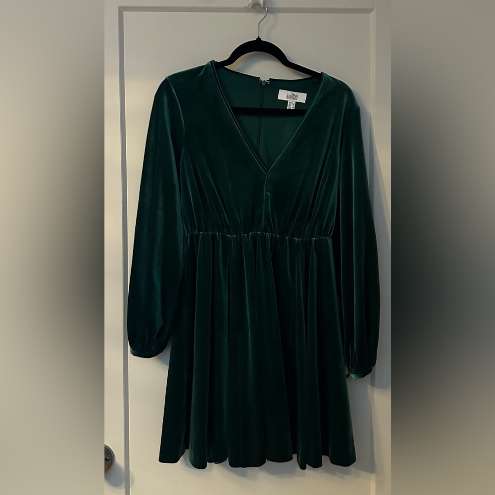 Green Velvet Dress